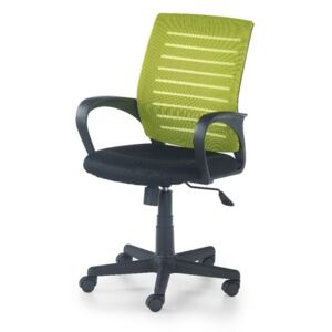 RULER Fotel biurowy z siatką, czarny, zielony, 58x89 cm