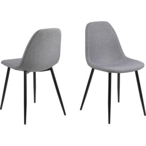 Krzesła ACTONA Wilma, szare, 44,5x56x84 cm, 4 szt