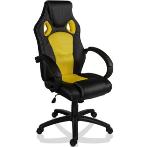 Biurowe krzesło obrotowe z serii GS - żółte