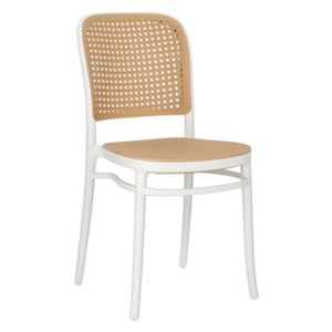 Białe krzesło z plecionki wiedeńskiej Antonio