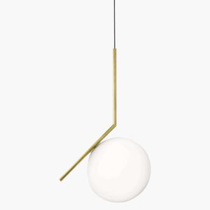 Modernistyczna LAMPA wisząca CGMLKUL30ZWIS COPEL szklana OPRAWA kula ZWIS ball złota biała