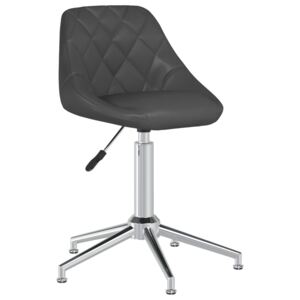 Obrotowe krzesło biurowe, szare, sztuczna skóra