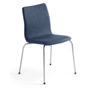Krzesło konferencyjne OTTAWA, tkanina, niebieski, chrom