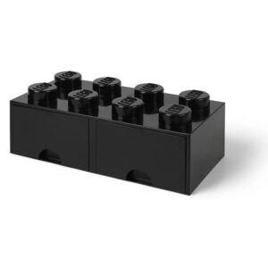Pojemnik z szufladami LEGO 8 czarny ROOM COPENHAGEN