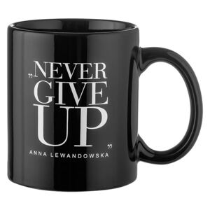 Kubek „Never Give Up” (czarny) HPBA Anna Lewandowska Healthy Plan by Ann