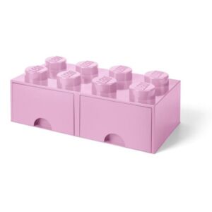 Pojemnik z szufladami LEGO 8 jasnoróżowy ROOM COPENHAGEN