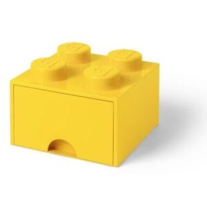 Pojemnik z szufladką LEGO 4 żółty ROOM COPENHAGEN