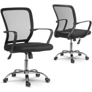 Fotel biurowy SOFOTEL Diran, czarny, 87-97x56x56 cm