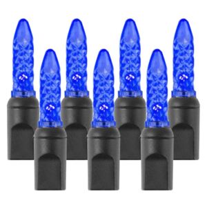 Lampki choinkowe 50 LED, wodoodporne IP67, niebieskie NIAGARA, model M5, kabel czarny - niebieski