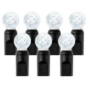 Lampki choinkowe 50 LED, wodoodporne IP67, zimne białe ALASKA, model G12, kabel czarny - zimny biały
