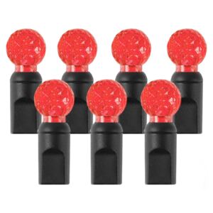 Lampki choinkowe 50 LED, wodoodporne IP67, czerwone INDIANA, model G12, kabel czarny - czerwony