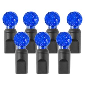 Lampki choinkowe 50 LED, wodoodporne IP67, niebieskie NEBRASKA, model G12, kabel czarny - niebieski