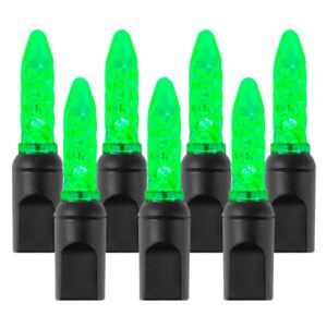 Lampki choinkowe 50 LED, wodoodporne IP67, zielone HARVARD, model M5, kabel czarny - zielony
