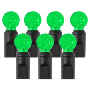 Lampki choinkowe 50 LED, wodoodporne IP67, zielone COLORADO, model G12, kabel czarny - zielony