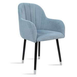 Krzesło BESSO niebieski/ noga czarny silver/ LU2782