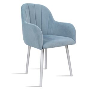 Krzesło BESSO niebieski/ noga silver/ LU2782