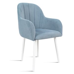 Krzesło BESSO niebieski/ noga biała/ LU2782