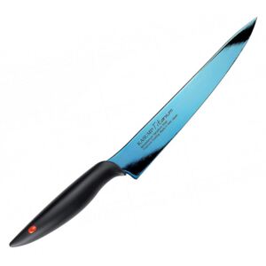 KASUMI Nóż wąski kuty Titanium dł. 20 cm, niebieski