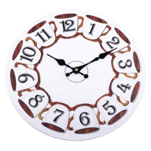 Wiszący zegar drewniany Dakls Mugs Colorful, ⌀ 34 cm