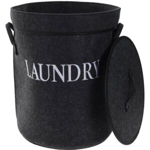 Kosz na pranie z pokrywą Koopman „Laundry”, czarny