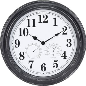 Zegar ścienny czarny, styl loftowy, Ø 40 cm