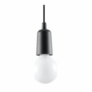 SOLLUX Designerska Lampa Wisząca DIEGO 1 Czarna Stylowe Oświetlenie Pojedyncza Żarówka na Sufit