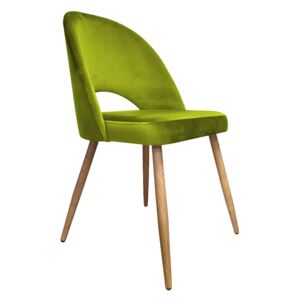 Krzesło ISKAR 2 BL VELVET oliwkowe/dąb ☞ Kupuj w Sprawdzonych i wysoko Ocenianych sklepach