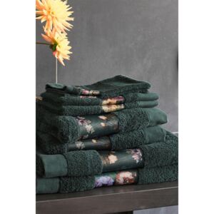 Ręcznik Essenza Home Fleur ciemnozielony zielony