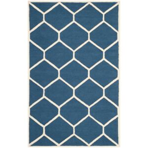 Niebieski dywan wełniany Safavieh Lulu, 243x152 cm