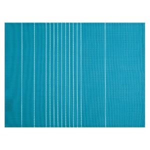 Turkusowa mata stołowa Tiseco Home Studio Stripe, 45x33 cm