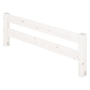 Biała barierka z drewna sosnowego do łóżka Flexa Classic, dł. 116 cm