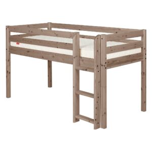 Brązowe łóżko średniej wielkości dziecięce z drewna sosnowego Flexa Classic, 90x200 cm