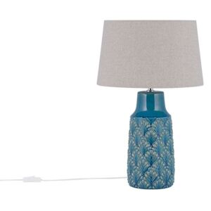 Lampa stołowa ceramiczna niebieska THAYA