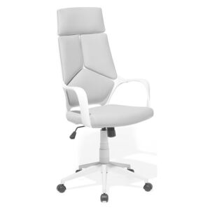Krzesło biurowe regulowane biało-szare DELIGHT
