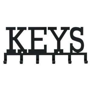Wieszak ścienny Keys czarny