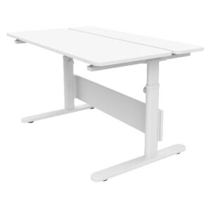 Białe biurko z regulowaną wysokością Flexa Evo Split