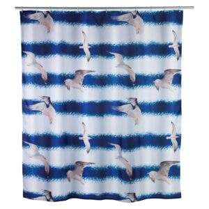 Niebieska zasłona prysznicowa Seagull Wenko, 1,8 mx2 m