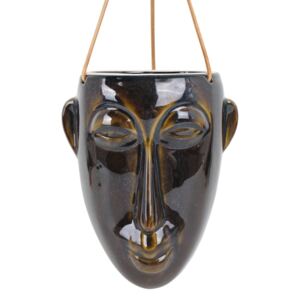 Ciemnobrązowa wisząca doniczka PT LIVING Mask, wys. 22,3 cm