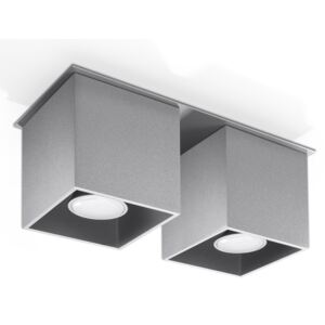 Sollux Lampa Plafon QUAD 2 Szary SL.0064