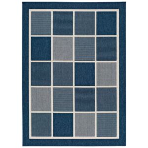 Niebieski dywan odpowiedni na zewnątrz Universal Nicol Squares, 80x150 cm