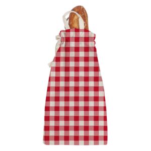 Materiałowa torba na pieczywo Linen Couture Linen Bread Bag Red Vichy