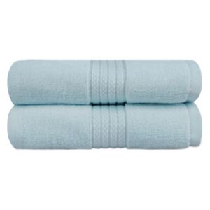 Zestaw 2 miętowoniebieskich ręczników łazienkowych Mira, 90x50 cm