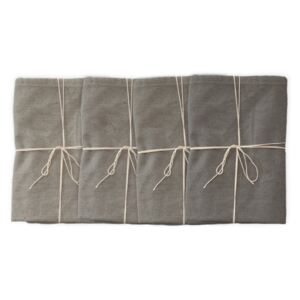 Zestaw 4 serwetek tekstylnych z domieszką lnu Linen Couture Grey, 43x43 cm