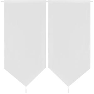 Zasłony płócienne, białe, 60x160 cm