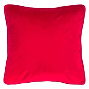 Czerwona poduszka Tiseco Home Studio Velvety, 45x45 cm