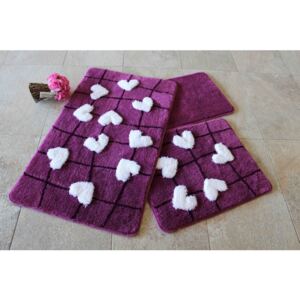 Zestaw 3 dywaników łazienkowych Violet Soft