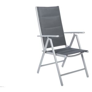 Krzesło ogrodowe składane aluminiowe WENECJA - Srebrne