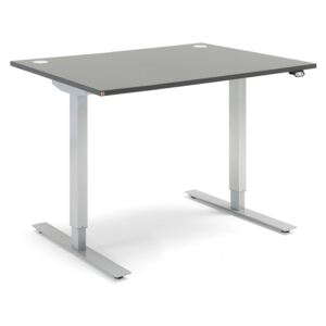 Flexus proste biurko, elektryczne 1200x800 mm szary laminat