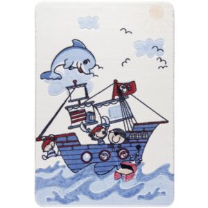 Niebieski dywan dziecięcy Confetti Smiley Dolphin, 133x190 cm