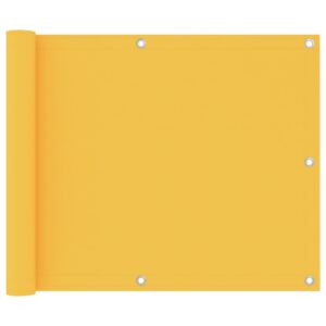 Parawan balkonowy, żółty, 75x500 cm, tkanina Oxford